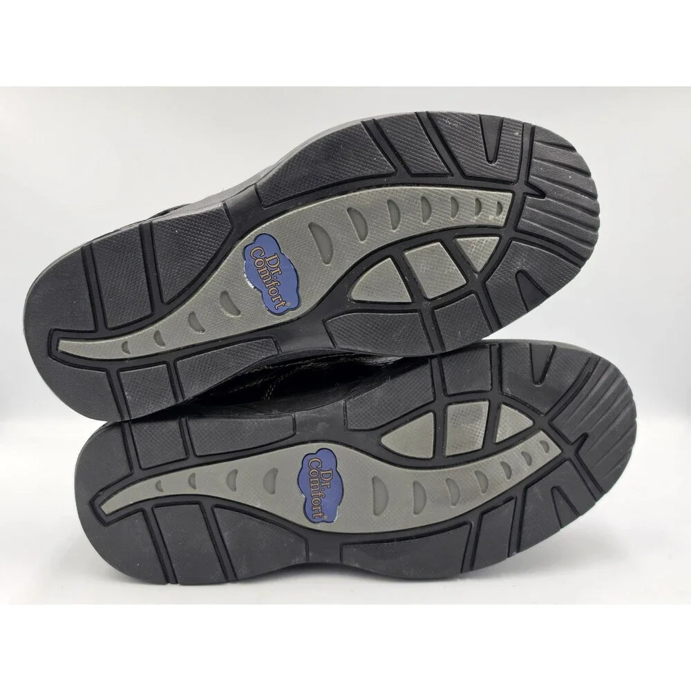 DR COMFORT EDWARD X-DEPTH 9610 LEATHER DIABETIC SHOES BLACK MENS 9.5 XW WIDE